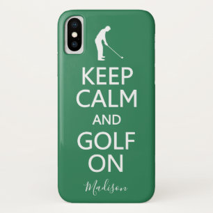 保Calm & Golf On名前をカスタムする&カラーケース iPhone X ケース
