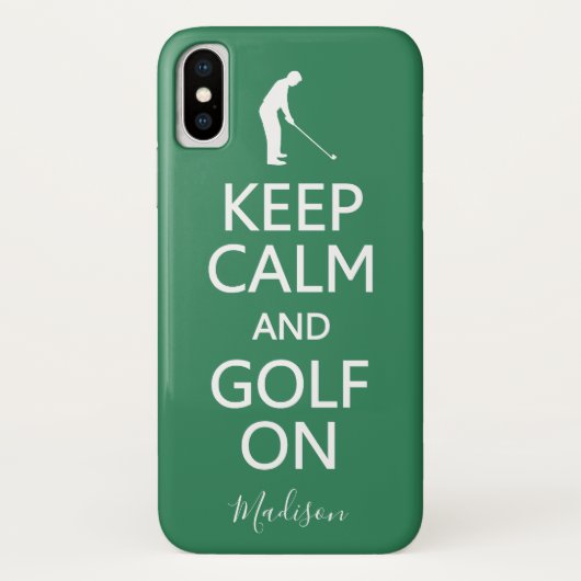 保Calm & Golf On名前をカスタムする&カラーケース Case-Mate iPhoneケース (裏面)