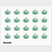 保Calm Green Crown – 背景の変更 スクエアシール (シート)