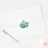 保Calm Green Crown – 背景の変更 スクエアシール (封筒)