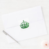 保Calm Green Crown – 背景の変更 スクエアシール (封筒)