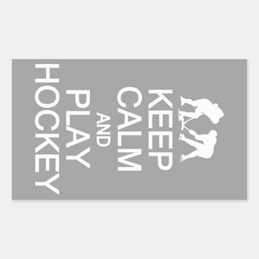 保Calm & Hockey遊カスタムカラーステッカー 長方形シール (正面)