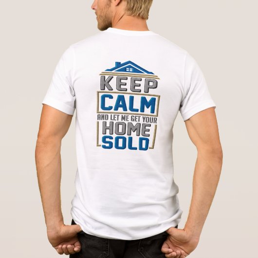 保Calm Home Sold 実在 Estate Agent トライブレンドTシャツ (裏面)