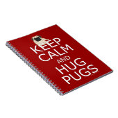 保Calm Hug Pugs文字赤線空白の ノートブック (右側)