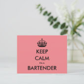 保CALM I'A BARTENDER (パブ、バー、サロン) ポストカード (スタンド正面)