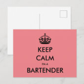 保CALM I'A BARTENDER (パブ、バー、サロン) ポストカード (正面/裏面)
