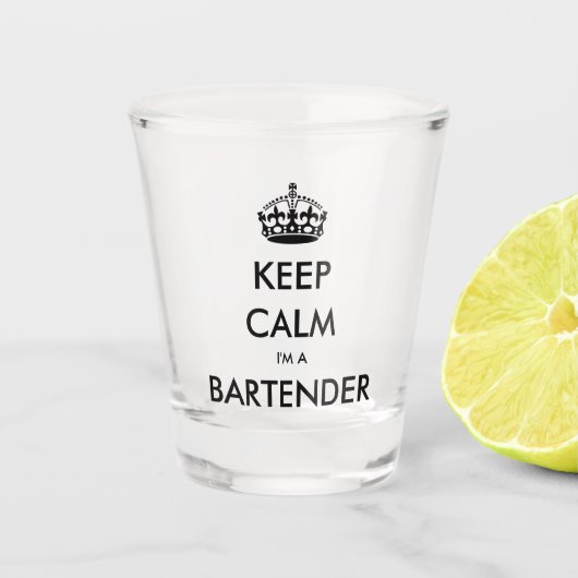 保CALM I'M A BARTENDER (Speakkeasy, バー, Pub) ショットグラス (正面)