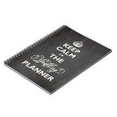 保Calm I'm theウェディングプランナーChalkboardおもしろい ノートブック (左側)