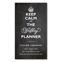 保Calm I'm theウェディングプランナーChalkboardおもしろい マグネット名刺