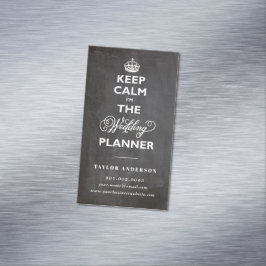 保Calm I'm theウェディングプランナーChalkboardおもしろい マグネット名刺