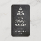 保Calm I'm theウェディングプランナーChalkboardおもしろい 名刺 (正面)