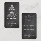 保Calm I'm theウェディングプランナーChalkboardおもしろい 名刺 (正面/裏面)