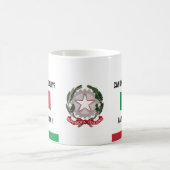 保Calm Italy & おもしろい文字イタリアン旗 コーヒーマグカップ (中央)