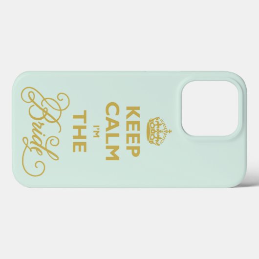 保Calm I'The Bride金ゴールド文字おもしろい結婚の Case-Mate iPhoneケース (裏面 (横))