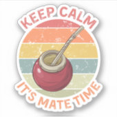 保Calm It's Mate Time - Yerba Mate シール (正面)
