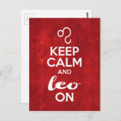保Calm Leoオン誕生日占星術の標識 ポストカード (正面/裏面)