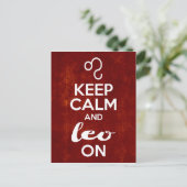 保Calm Leoオン誕生日占星術の標識 ポストカード (スタンド正面)