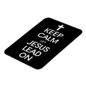 保Calm Let Jesus Lead On - Christian Christ God マグネット (左側)