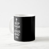 保Calm Let Jesus Lead On - Christian Religious コーヒーマグカップ (正面左)