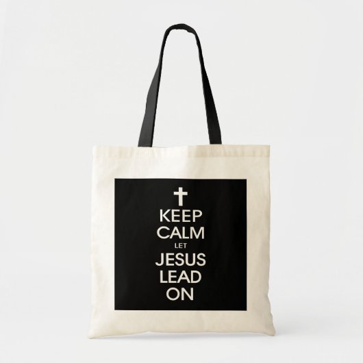保Calm Let Jesus Lead On - Christian Religious トートバッグ (正面)