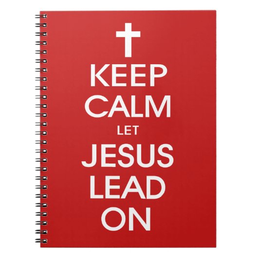 保Calm Let Jesus Lead On - Christian Religious ノートブック (正面)