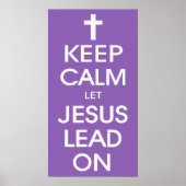 保Calm Let Jesus Lead On - Christian Religious ポスター (正面)