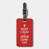 保Calm Let Jesus Lead On - Christian Religious ラゲッジタグ (正面縦)