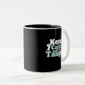 保Calm Let's丹後社交ダンスおもしろい踊りダンス ツートーンマグカップ (正面右)