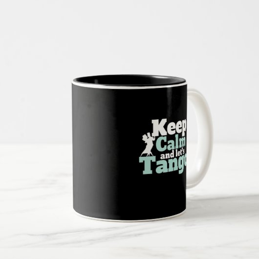 保Calm Let's丹後社交ダンスおもしろい踊りダンス ツートーンマグカップ (正面右)