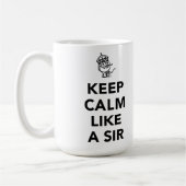 保Calm Like A Sir - With Crown コーヒーマグカップ (左)