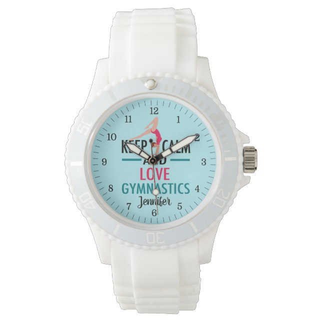 保Calm Love体操かわいいカスタム体操選手 腕時計 (正面)
