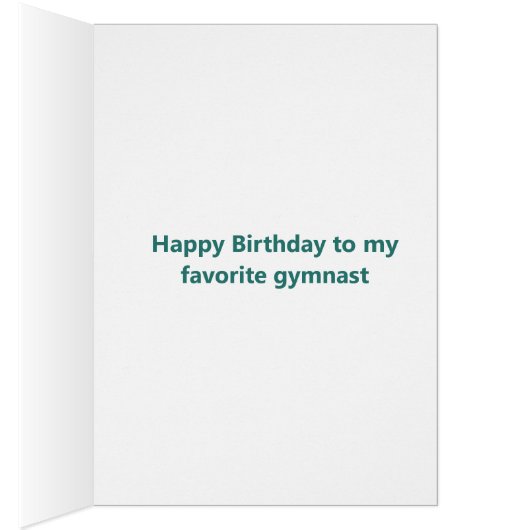 保Calm Love体操の美しい体操選手カード (内側 (右))