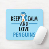 保Calm Love Penguins マウスパッド (マウス)