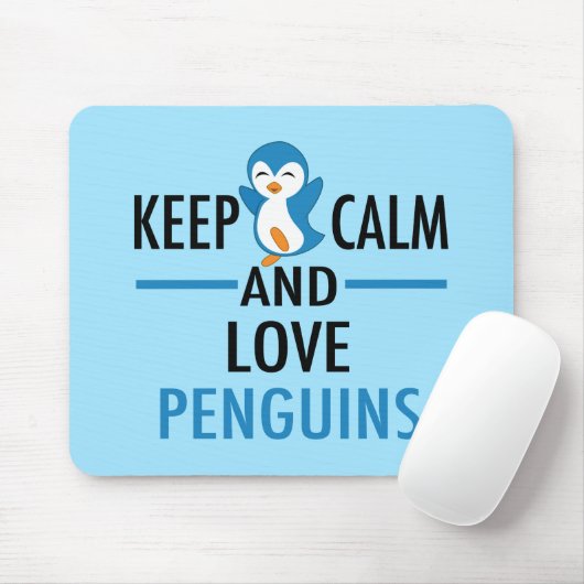 保Calm Love Penguins マウスパッド (マウス)
