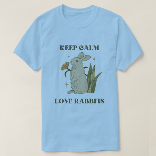 保Calm - Love Rabbits T-Shirts Tシャツ (デザイン正面)