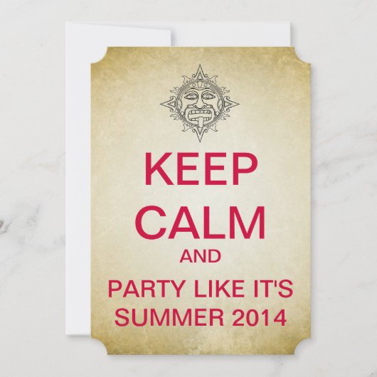保CALM Mayan Summer 2014チケットスタイル招待状 招待状 (正面)