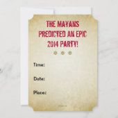 保CALM Mayan Summer 2014チケットスタイル招待状 招待状 (裏面)