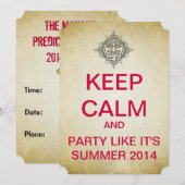 保CALM Mayan Summer 2014チケットスタイル招待状 招待状 (正面/裏面)