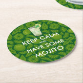 保Calm - Mojito ラウンドペーパーコースター (アングル)
