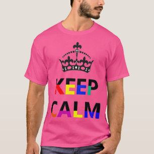 保Calm Noストレスカラフル前向き引用文 Tシャツ