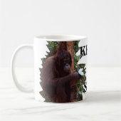 保Calm Orangutan Wildlife コーヒーマグカップ (左)