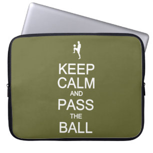 保Calm & Pass The Ballカスタムラップトップスリーブ ラップトップスリーブ