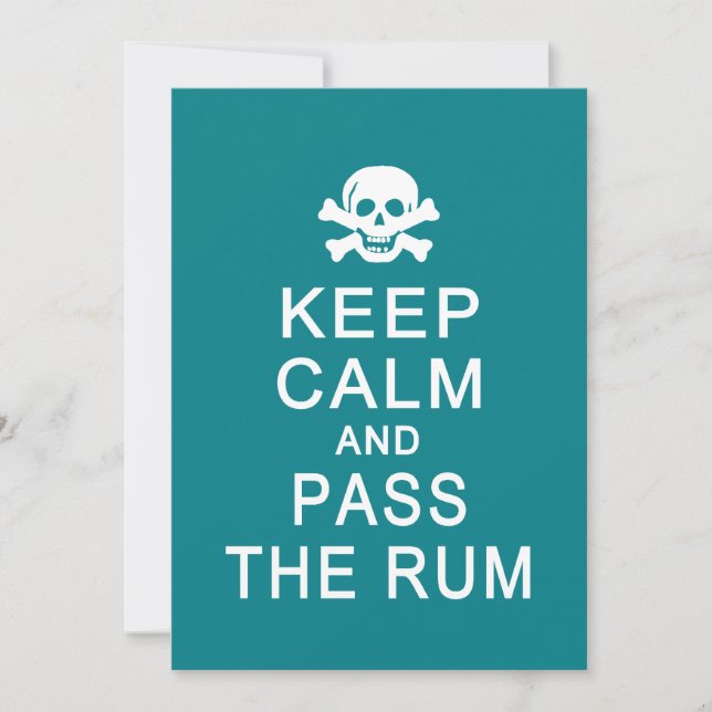 保Calm & Pass the Rum cardカスタマイズ,  (正面)