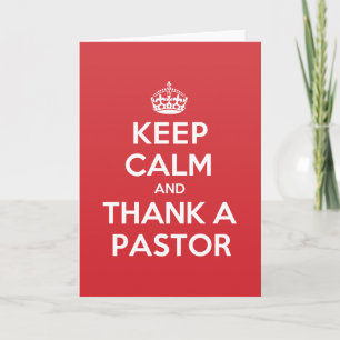 保Calm Pastor Greeting Note Card(Calm 感謝してい Pastor サンキューカード