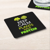 保Calm Plants スクエアペーパーコースター (アングル)