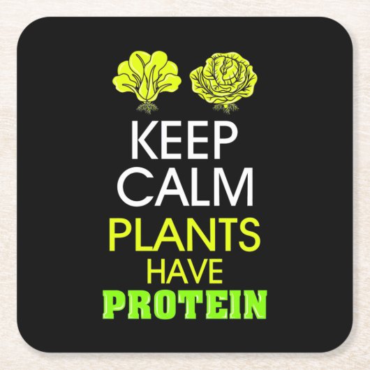 保Calm Plants スクエアペーパーコースター (正面)
