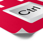 保Calm Press Controlおもしろい Tech ポスター (角)