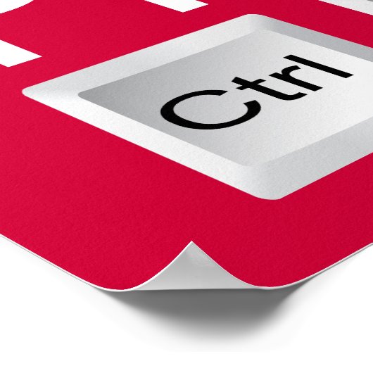 保Calm Press Controlおもしろい Tech ポスター (角)