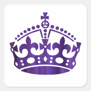 保Calm Purple Crown – 背景の変更 スクエアシール