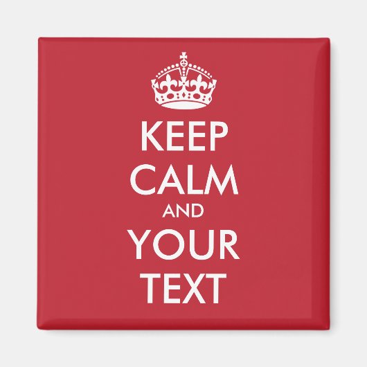 保Calm Round Magnetパーソナライズされた -文字 マグネット (正面)